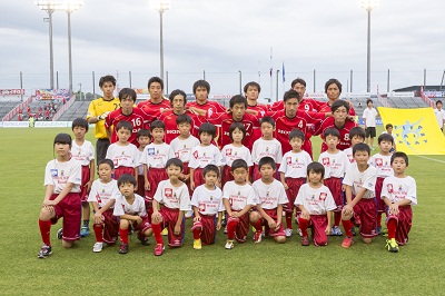 Honda FCスクール生との集合写真